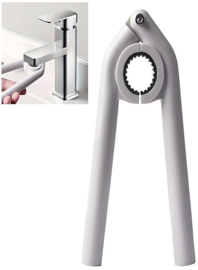 DREWIT STAR Anti-Slip Wrench Faucet Plumbing Repair Tool For Faucet Aerator Removal For Bathroom, Basin & Kitchen Home Décor Use, White Colour 1 Pcs - Image 2